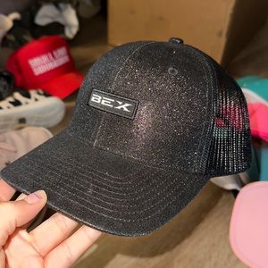 Bex Black Glitter Ballcap